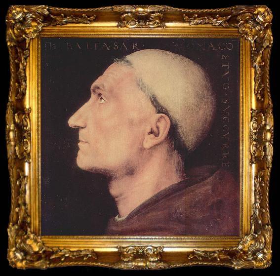 framed  Pietro Perugino Portrat des Don Baldassarre di Antonio di Angelo, ta009-2